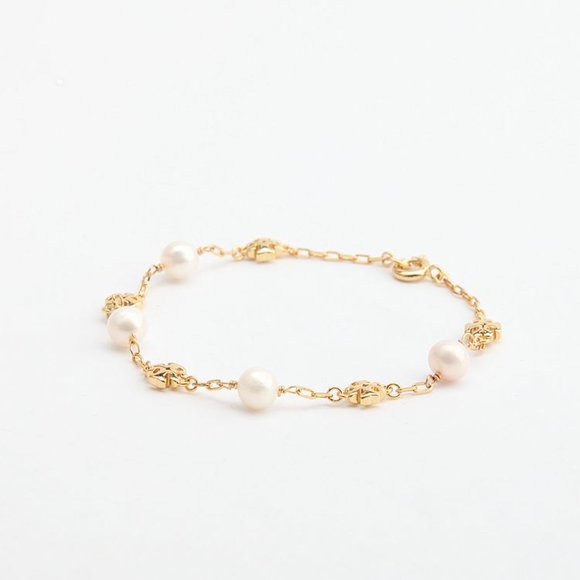 Tory Burch Kira pearl-chain bracelet GOLD - Picture 8 of 10